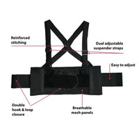 Bison Life Lower Back Support Belt – Adjustable Lumbar Brace for Lifting and Workouts, 1 Pack