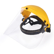 Bison Life Reusable Face Shield Headgear with Ratchet Suspension, ANSI Z87.1, Yellow/Black