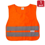 Bison Life Orange Child Safety Vest, ANSI Class 2 Reflective, School & Cycling, Medium