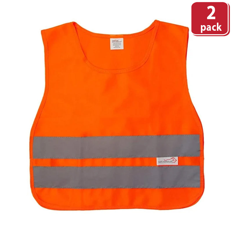 Bison Life Orange Child Safety Vest, ANSI Class 2 Reflective, School & Cycling, Medium