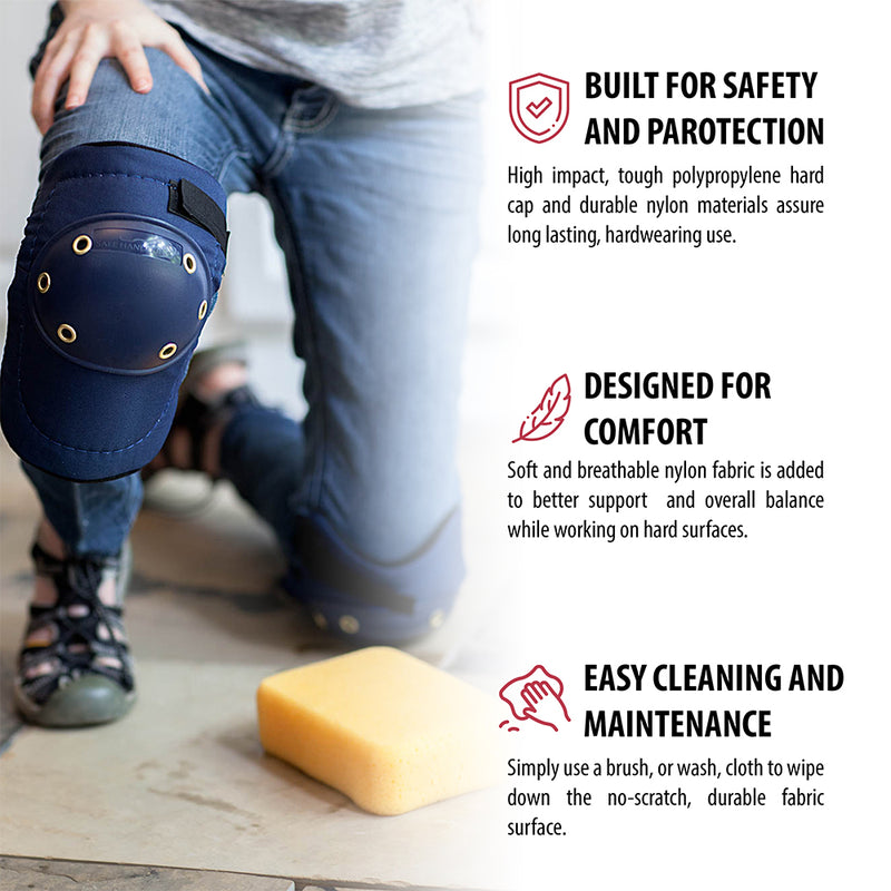 Bison Life Tough Cap Knee Pads and Elbow Pads – Foam Padding Protective Gear