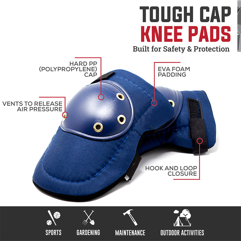 Bison Life Tough Cap Knee Pads and Elbow Pads – Foam Padding Protective Gear