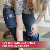 Bison Life Tough Cap Thick Foam Padded Knee Pads with Adjustable Velcro Strap, 1 Pack
