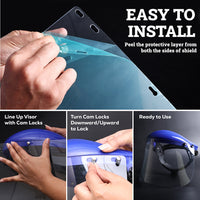 SAFE HANDLER Replacement Face Shields – Clear Polycarbonate Visor