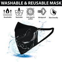 Bison Life 2 Ply Reusable Soft Cotton Face Mask, Breathable & Washable, Black - Kids