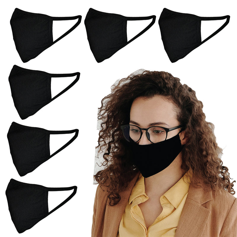 Bison Life 2 Ply Reusable Soft Cotton Face Mask, Breathable & Washable, Black - Kids