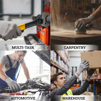 Bison Life Ultra Stretch Crinkle Latex Coated Grip Work Gloves For Construction & Industrial Use