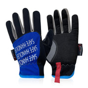 Bison Life Lightweight Hand Protection Gloves With Wide Cuffs, Blue/Black