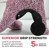 Bison Life Level 5 Cut knit Gloves With Touchscreen Compatible
