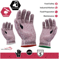 Bison Life Level 5 Cut knit Gloves With Touchscreen Compatible
