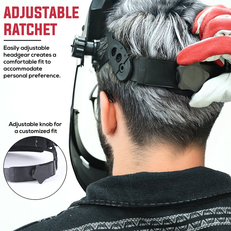Bison Life Full Face Protective Shield with Polycarbonate Visor, ANSI Z87.1