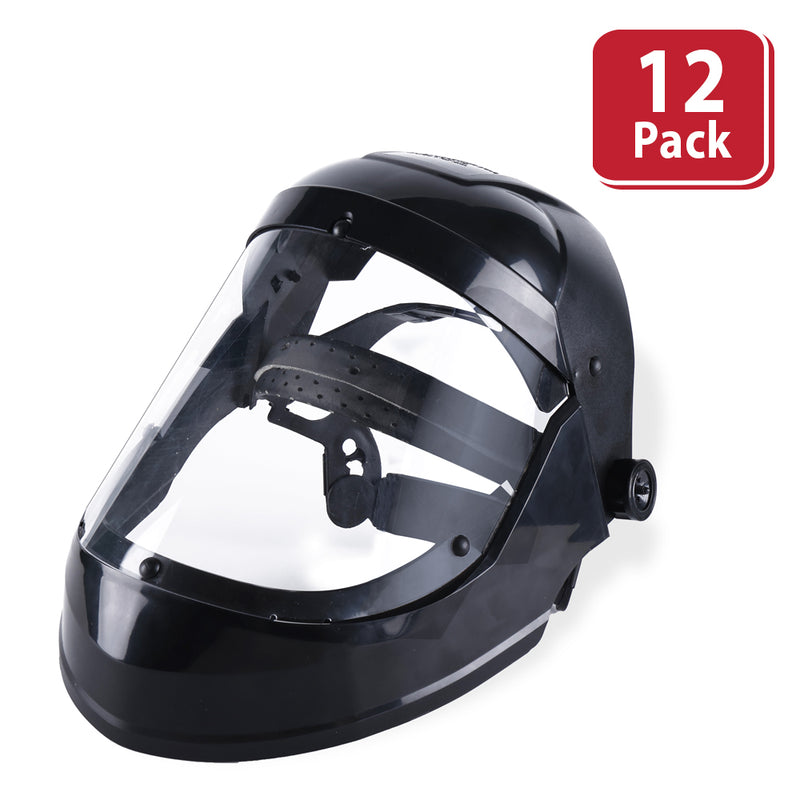Bison Life Full Face Protective Shield with Polycarbonate Visor, ANSI Z87.1