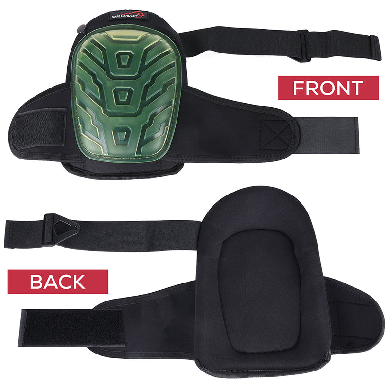 Bison Life Heavy Duty Gel Knee Pads with Adjustable Dual Straps for Work, Construction