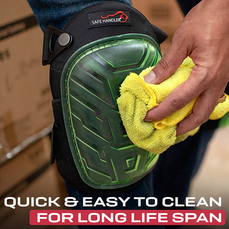 Bison Life Heavy Duty Gel Knee Pads with Adjustable Dual Straps for Work, Construction