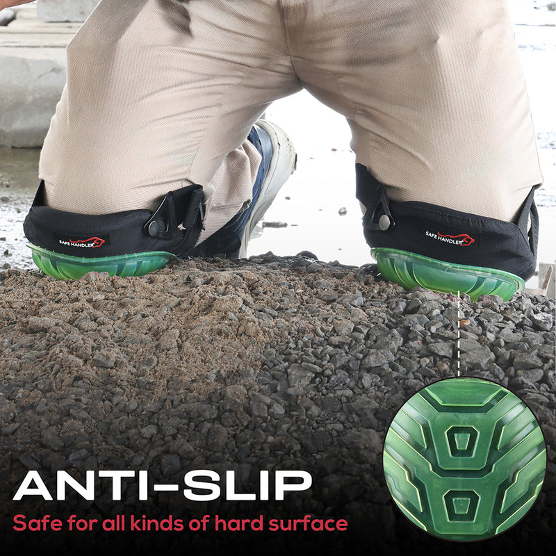 Bison Life Heavy Duty Gel Knee Pads with Adjustable Dual Straps for Work, Construction