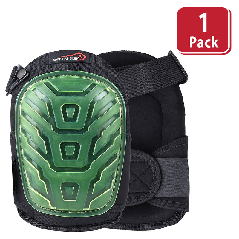 Bison Life Heavy Duty Gel Knee Pads with Adjustable Dual Straps for Work, Construction