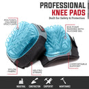 Safe Handler Professional Gel Knee Pads with Foam Padding & Tough Abrasion Resistant Shell, Non-Marring Cap, Adjustable Velcro Strap, Non-Skid, Comfortable & Heavy Duty Knee Protection for Work