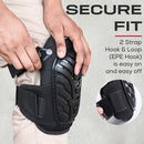 Bison Life Professional Gel Knee Pads for Work, Heavy Duty Construction Knee Pads with Dual Straps, Foam Cushioning, Adjustable & Comfortable Knee Protection