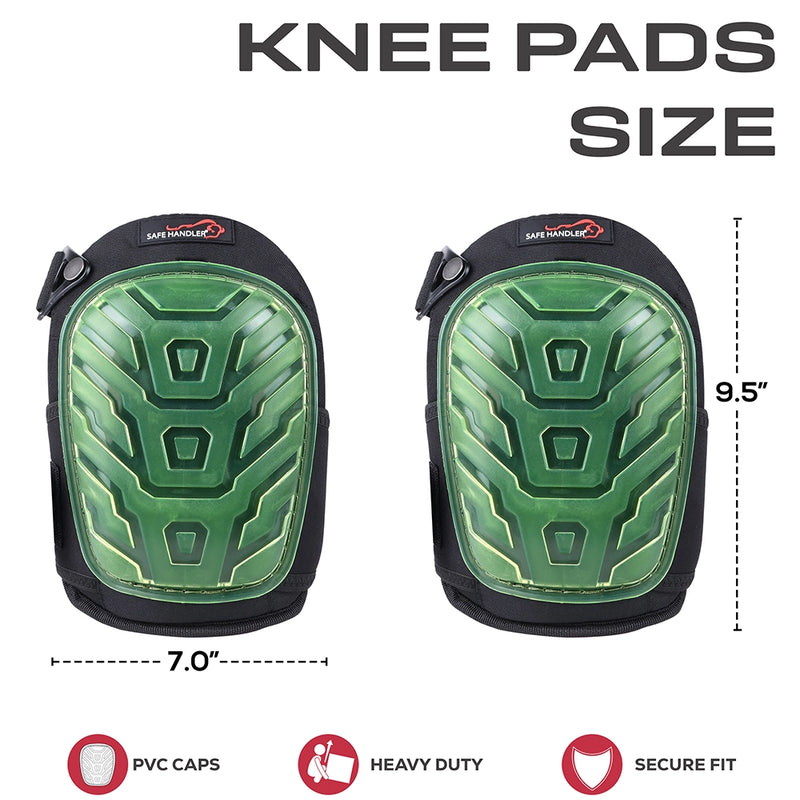 Bison Life Professional Gel Knee Pads for Work, Heavy Duty Construction Knee Pads with Dual Straps, Foam Cushioning, Adjustable & Comfortable Knee Protection