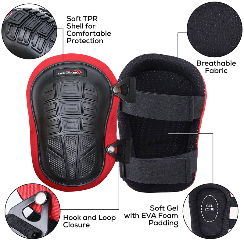 Bison life Professional Heavy-Duty Knee Pads with Gel Cushion & Foam Padding