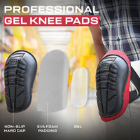 Bison life Professional Heavy-Duty Knee Pads with Gel Cushion & Foam Padding
