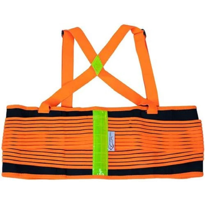 Bison Life Reflective Lifting Support Belt – High-Vis Lower Back Brace, 1 Pack