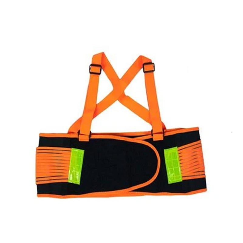 Bison Life Reflective Lifting Support Belt – High-Vis Lower Back Brace, 1 Pack