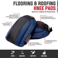 Bison Life Heavy Duty Knee Pads With Soft EVA Foam Padding For  Flooring & Roofing