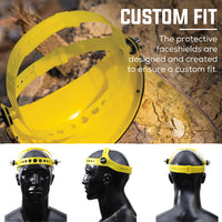 Bison Life Full Face Clear Polycarbonate Visor Safety Face Shield, ANSI Z87.1, 16 Pack