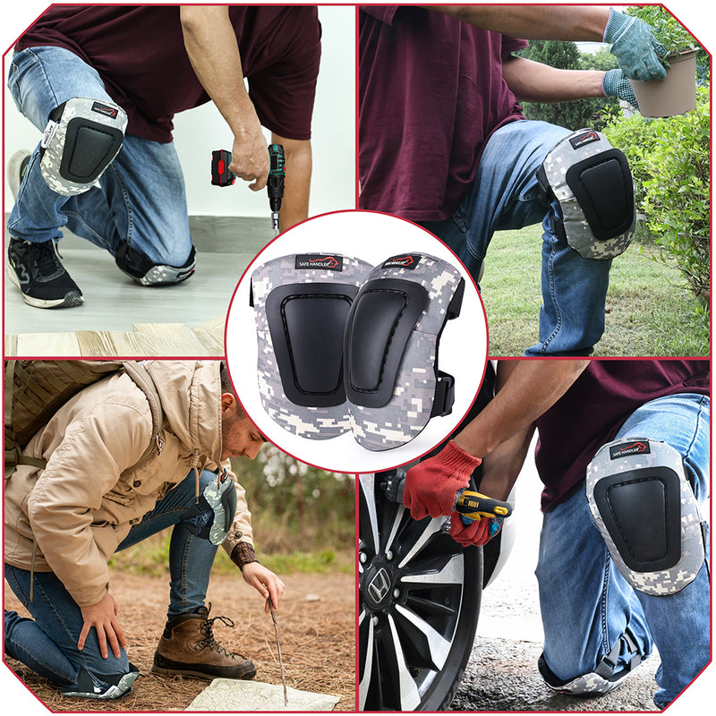 Bison Life Multi-Purpose Camouflage Foam Knee Pads for Indoor & Outdoor Work