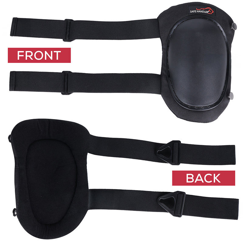 Bison Life Heavy-Duty Knee Pads with Hard Protective Cap, Foam Padding & Dual Buckle Straps
