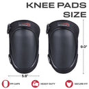 Professional Knee Pads with High Density Hard PP Cap and Heavy Duty Foam Padding, Comfortable Strong Adjustable Strap & Hook Closure