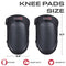 Professional Knee Pads with High Density Hard PP Cap and Heavy Duty Foam Padding, Comfortable Strong Adjustable Strap & Hook Closure