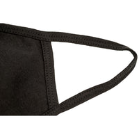 Reusable 3 Ply Cotton Face Mask, Soft Breathable & Washable Fabric, Black - Adult