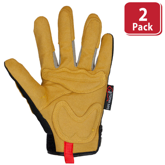 Bison Life Thick Protection Tough Pro Grip Gloves With Knuckle Guard