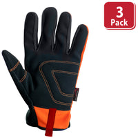 Bison Life High Visibility Gloves, Fitted Wrists, Reinforced Palm and Knuckle
