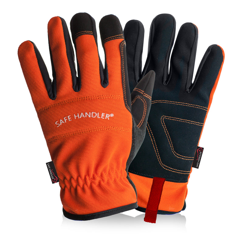 Bison Life High Visibility Gloves, Fitted Wrists, Reinforced Palm and Knuckle