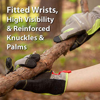 Bison Life Flexible Hand Protection Mesh Gloves with Hook & Loop Wrist Strap