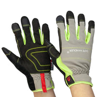 Bison Life Flexible Hand Protection Mesh Gloves with Hook & Loop Wrist Strap