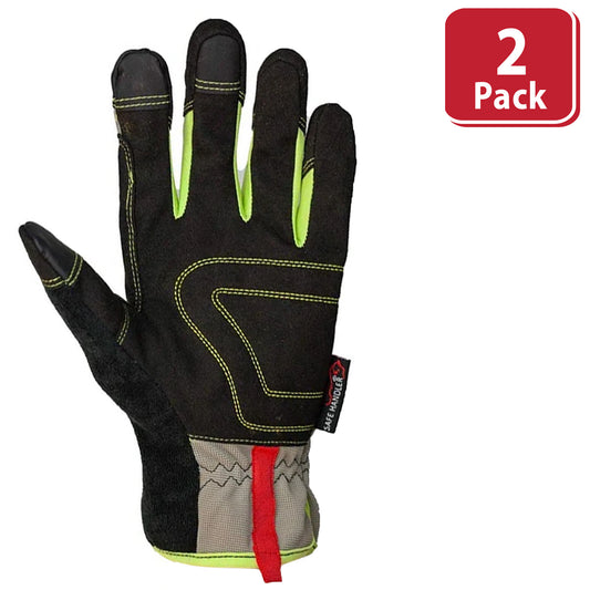 Bison Life Flexible Hand Protection Mesh Gloves with Hook & Loop Wrist Strap