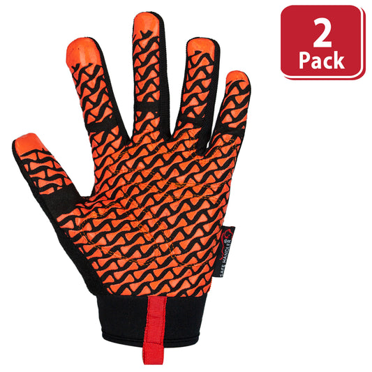 Bison Life Super Textured Grip Palm Gloves With Loop Wrist Strap