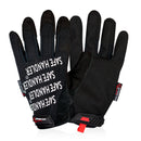 Flexible Hand Protection Mesh Gloves, Hook & Loop, Wrist Strap, Black (3 Pairs)