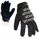 Flexible Hand Protection Mesh Gloves, Hook & Loop, Wrist Strap, Black (3 Pairs)
