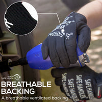 Bison Life Flexible Hand Protection Mesh Gloves with Hook & Loop Wrist Strap