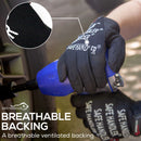 Flexible Hand Protection Mesh Gloves, Hook & Loop, Wrist Strap, Black (3 Pairs)