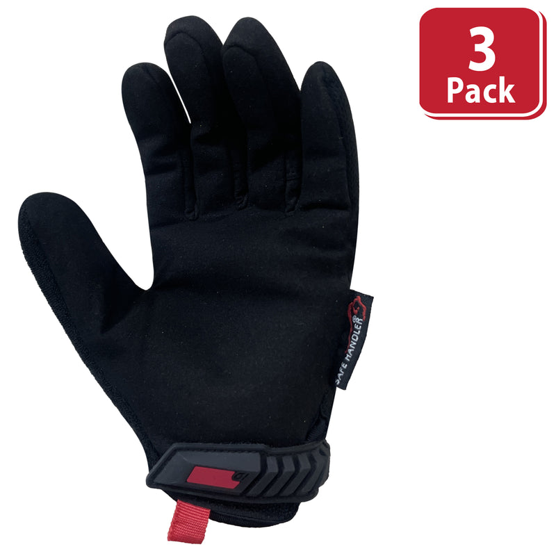Bison Life Dex Fit Work Gloves – Durable Utility Gloves with Hook & Loop Wrist Strap