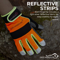 Bison Life Reflect Pro Safety Work Gloves with Loop Wrist Strap