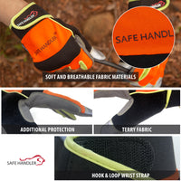 Bison Life Reflect Pro Safety Work Gloves with Loop Wrist Strap
