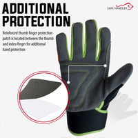 Bison Life Reflect Pro Safety Work Gloves with Loop Wrist Strap