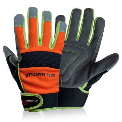 Multicolor Reflect Pro Safety Work Gloves with Loop Wrist Strap – Bison Life (2 Pairs)